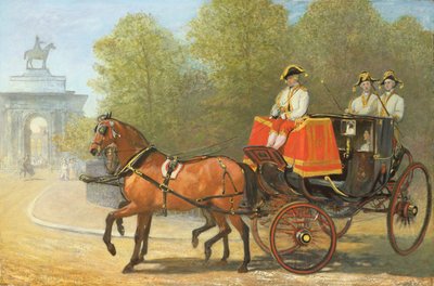Retour de la salle de dessin de Sa Majesté, Hyde Park Corner, 1853 - Alfred Chantrey Corbould
