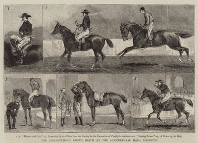 Le match équestre anglo-mexicain au Agricultural Hall, Islington - Alfred Chantrey Corbould