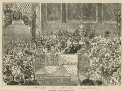 Les Cours royales de justice : déjeuner au Middle Temple - Alfred Chantrey Corbould