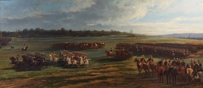 Revue de la division de cavalerie de la Garde de Longchamp par Napoléon III et François-Joseph Ier d