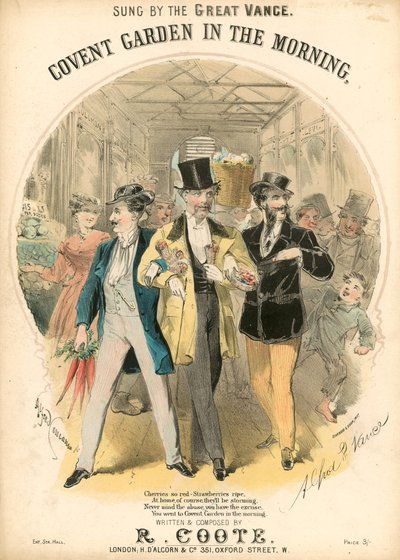 Partition musicale : Covent Garden le matin - Alfred Concanen