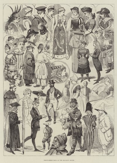 Bal costumé à Mansion House - Alfred Courbould