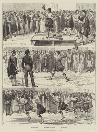 Jeux de la brigade des Highlands au Caire - Alfred Courbould