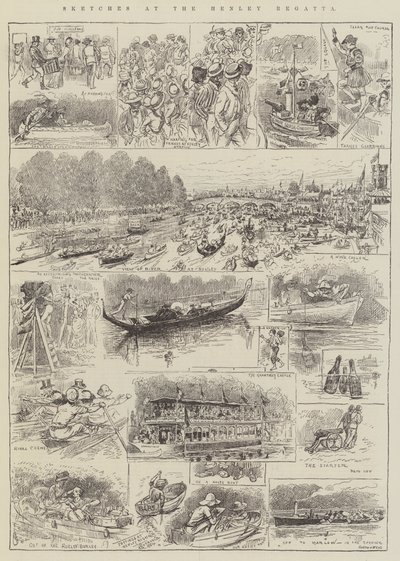 Croquis à la régate de Henley - Alfred Courbould