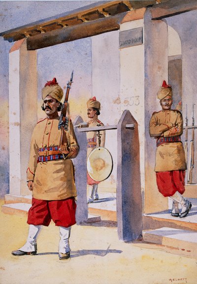 Soldats du 124e régiment de Baloutchistan de la duchesse de Connaught, illustration pour 