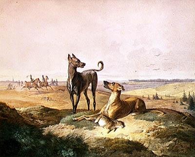 Chasse au lièvre - Alfred Dedreux