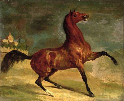 Un cheval dans un paysage - Alfred Dedreux