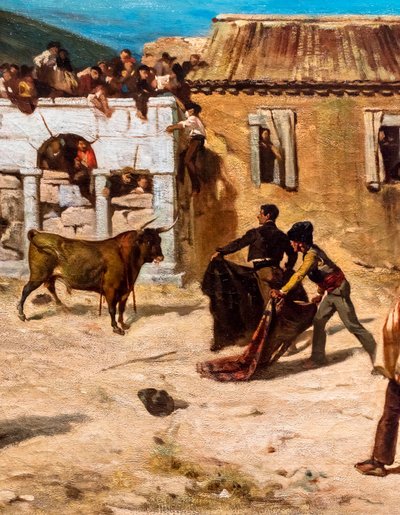 Combat de novillos, détail - Alfred Dehodencq