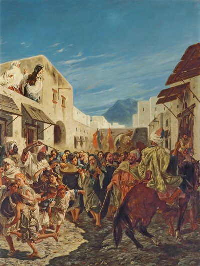 Musiciens juifs dans les rues de Tétouan - Alfred Dehodencq