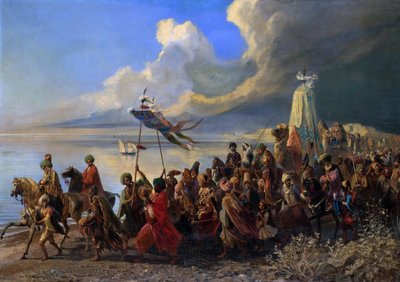 Pèlerinage aux lieux dits saints de la ville de La Mecque en Arabie Saoudite - Le Hajj - Alfred Dehodencq