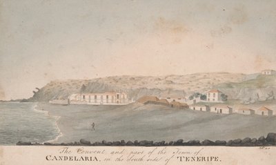 Le couvent et une partie de la ville de Candelaria, sur le côté sud de Tenerife - Alfred Diston