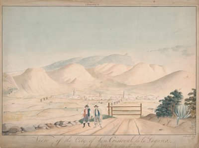 Vue de la ville de San Cristóbal de La Laguna depuis la route de Las Mercedes - Alfred Diston