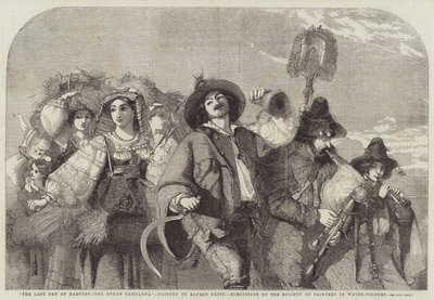 Le dernier jour de la moisson, la campagne romaine - Alfred Downing Fripp