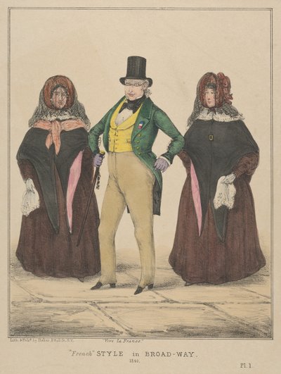 Vive la France, style français à Broadway, 1840 - Alfred E. Baker