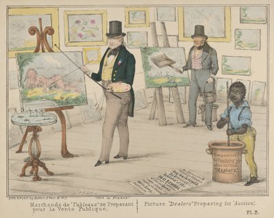 Vive la France, Marchands de Tableaux se Préparant pour la Vente Publique, 1840 - Alfred E. Baker