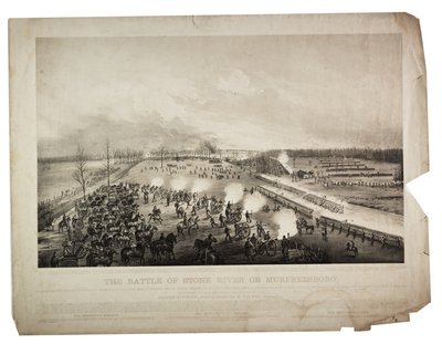 La bataille de Stone River ou Murfreesboro, 1863 - Alfred E. Mathews