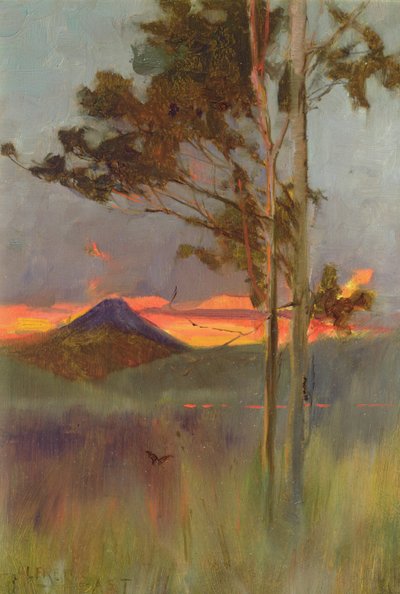 Une nuit en colère - Montagnes de Hakone, vers 1889 - Alfred East