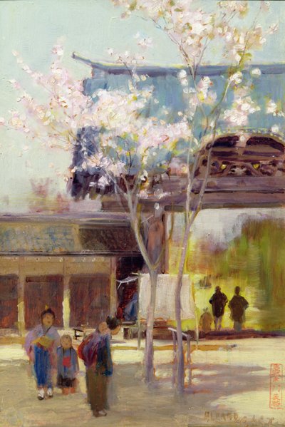Cerisiers au Sammon, vers 1889 - Alfred East