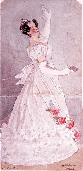 Angelica Catalani (1780-1845) dans Il Fanatico, 1824 - Alfred Edward Chalon