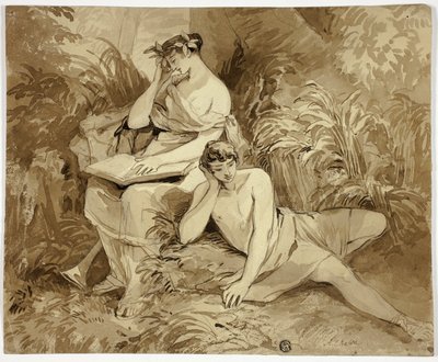 Muse et poète - Alfred Edward Chalon