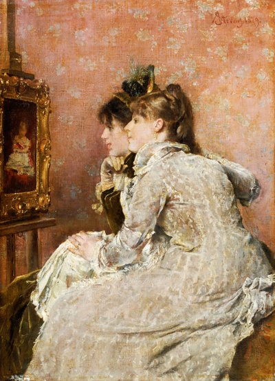 Admirant le portrait, 1879 - Alfred Emile Stevens