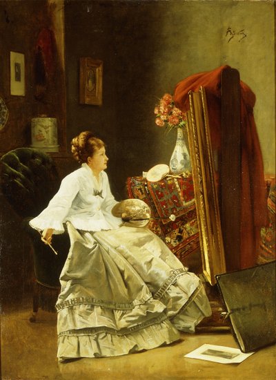 Artiste au travail - Alfred Emile Stevens