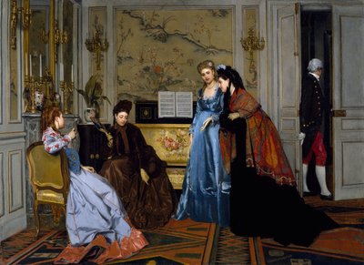Figures élégantes dans un salon, sans date - Alfred Emile Stevens