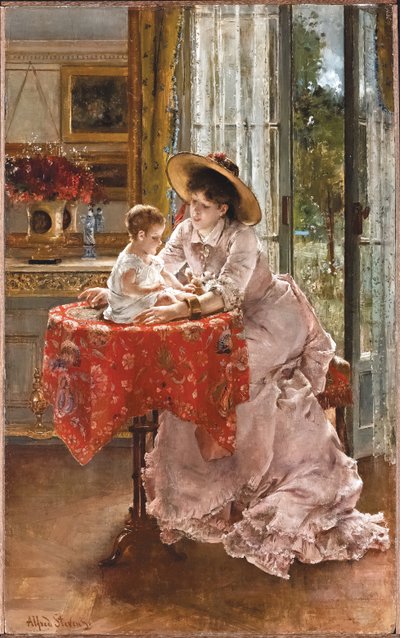 La mère contente - Alfred Emile Stevens