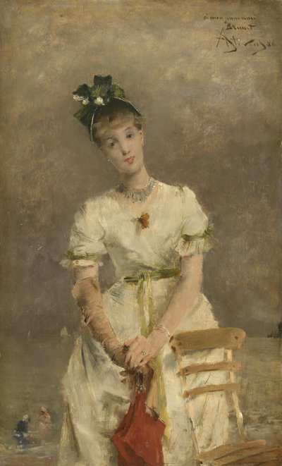 Jeune femme près de la mer, 1886 - Alfred Emile Stevens