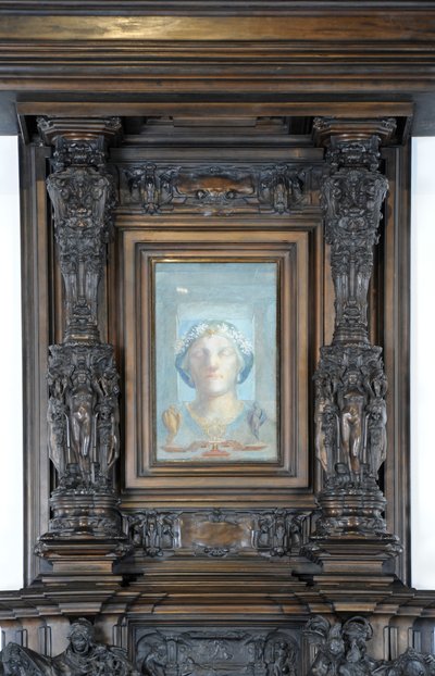 (détail) de la cheminée Sam Wilson, c.1908-14 - Alfred Gilbert
