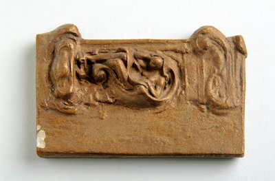Maquette pour un panneau avec une figure assise - Alfred Gilbert