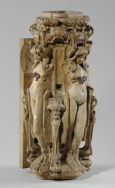 Une des 9 maquettes pour la cheminée Sam Wilson, c.1908-14 (plâtre et gomme-laque) - Alfred Gilbert