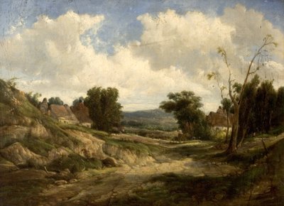 Paysage avec cottages, 1864 - Alfred Gomersal Vickers