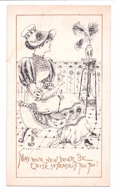 Carte de Nouvel An victorienne d