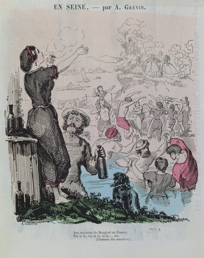 Baigneurs dans la Seine à Bougival, de 