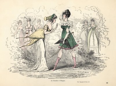 Caricature des costumes du Consulat et du Premier Empire, France - Alfred Grevin