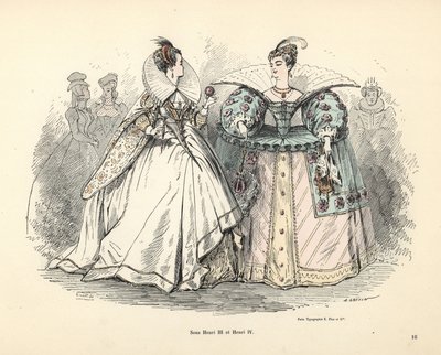 Caricature des costumes féminins à l