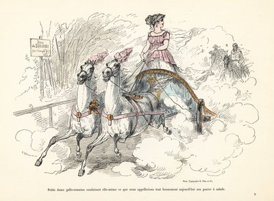 Femme gallo-romaine conduisant un biga dans le Bois de - Alfred Grevin