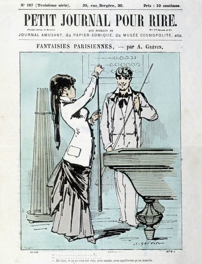 Fantasies parisiennes par A. Grévin : Eh bien, si ça ne vous dérange pas, ma cousine, nous l