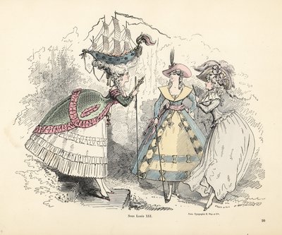 Femme portant un cuirassé dans sa coiffure pouf, époque du roi Louis XIV - Alfred Grevin