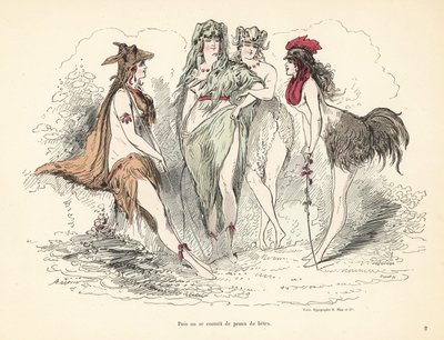 Femme portant des costumes en peaux d