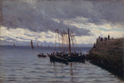 Arrivée des pêcheurs de sardines - Alfred Guillou