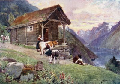 Un Saeter, Vetle Fjord - Alfred Heaton Cooper