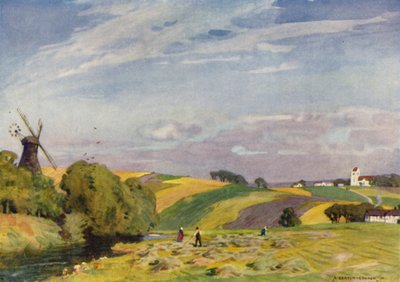 Danemark : Un paysage typique du Danemark, Jutland du Sud - Alfred Heaton Cooper