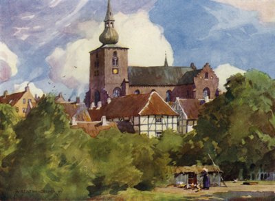 Danemark : Église de Randers, Jutland du Nord - Alfred Heaton Cooper