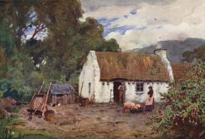 Vie de cottage irlandais dans le comté de Donegal - Alfred Heaton Cooper