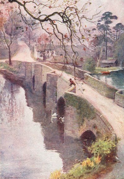 Lake District : Un matin brumeux, Newby Bridge, Windermere - Alfred Heaton Cooper
