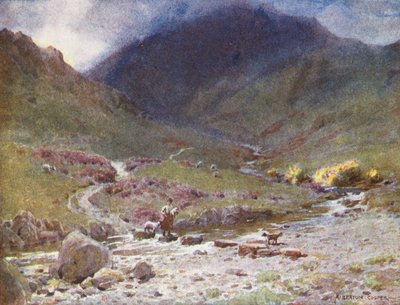 District des Lacs : Pierres de gué, Far Easedale, Grasmere - Alfred Heaton Cooper