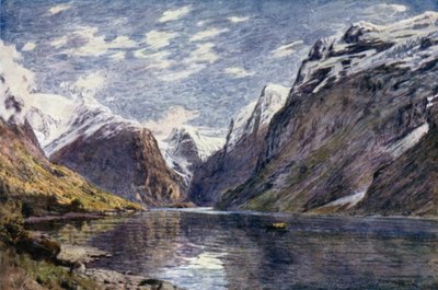 Loenvatn et glacier, Nordfjord - Alfred Heaton Cooper