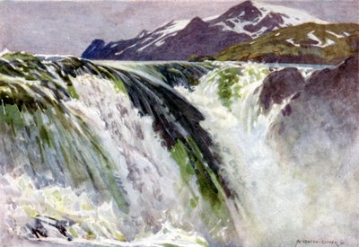 Stora Sjofallet, Grandes chutes du lac, Saltoluokta - Alfred Heaton Cooper